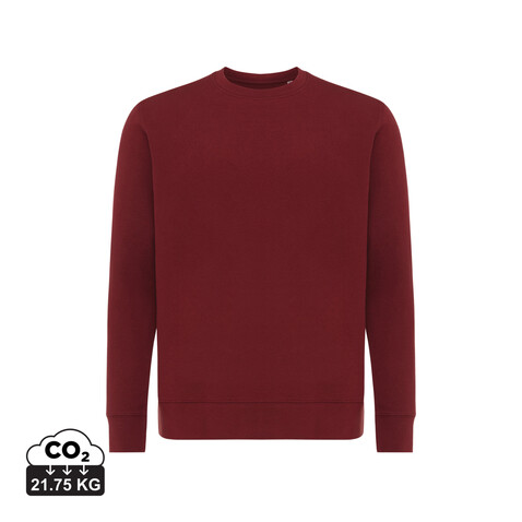 IQONIQ Etosha Lightweight Sweater aus recycelter Baumwolle burgunderrot bedrucken, Art.-Nr. T9303.007.XL