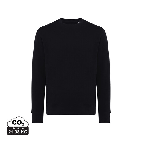IQONIQ Etosha Lightweight Sweater aus recycelter Baumwolle schwarz bedrucken, Art.-Nr. T9303.001.XXL