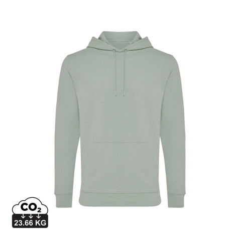 IQONIQ Jasper Hoodie aus recycelter Baumwolle Iceberg green bedrucken, Art.-Nr. T9400.023.XXXL