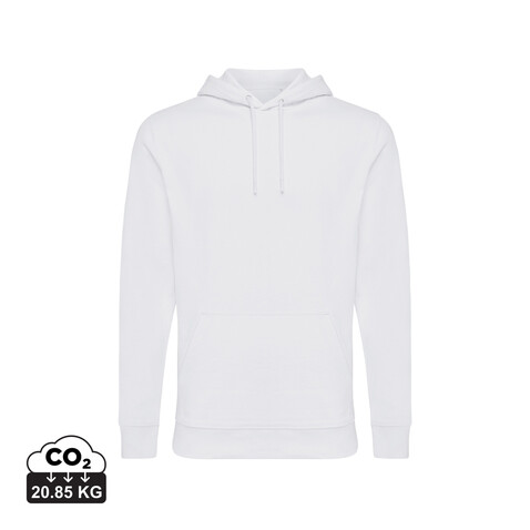 IQONIQ Jasper Hoodie aus recycelter Baumwolle recycled white bedrucken, Art.-Nr. T9400.004.XXL