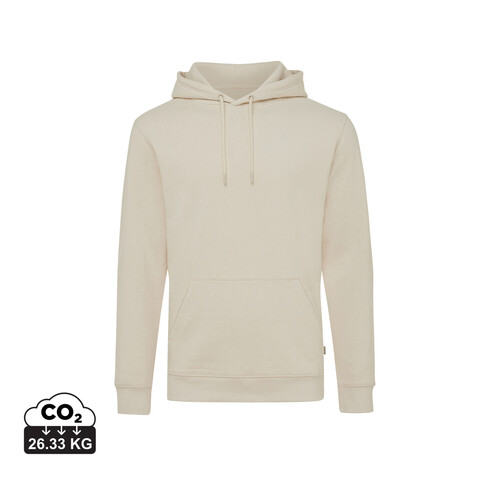 IQONIQ Torres ungefärbter Hoodie aus recycelter Baumwolle natural raw bedrucken, Art.-Nr. T9401.018.S