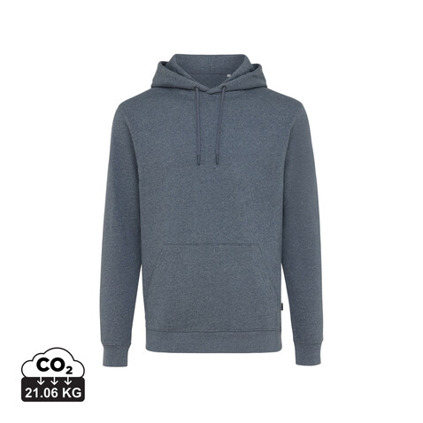 IQONIQ Torres ungefärbter Hoodie aus recycelter Baumwolle heather navy bedrucken, Art.-Nr. T9401.016.XXS