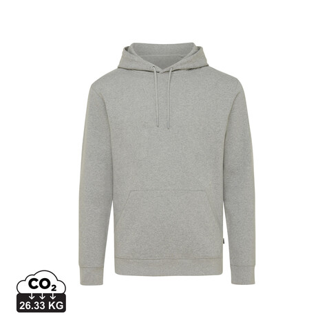 IQONIQ Torres ungefärbter Hoodie aus recycelter Baumwolle heather grey bedrucken, Art.-Nr. T9401.013.XXL