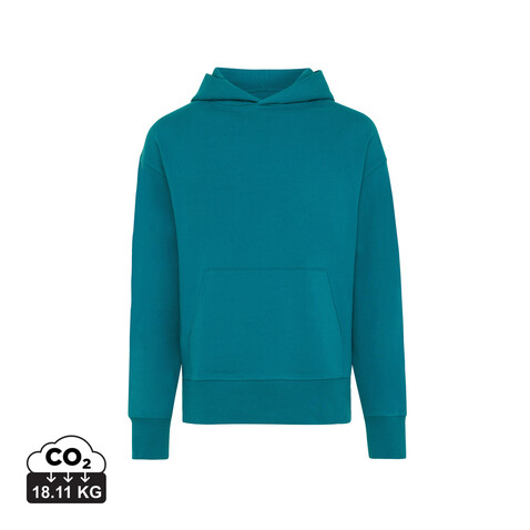 IQONIQ Yoho Relax-Hoodie aus recycelter Baumwolle verdigris bedrucken, Art.-Nr. T9402.009.L IQONIQ Yoho Relax-Hoodie aus recycelter Baumwolle verdigris bedrucken, Art.-Nr. T9402.009.L