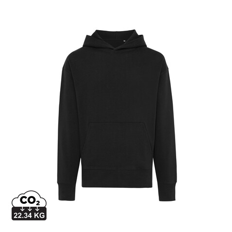 IQONIQ Yoho Relax-Hoodie aus recycelter Baumwolle schwarz bedrucken, Art.-Nr. T9402.001.XXS IQONIQ Yoho Relax-Hoodie aus recycelter Baumwolle schwarz bedrucken, Art.-Nr. T9402.001.XXS