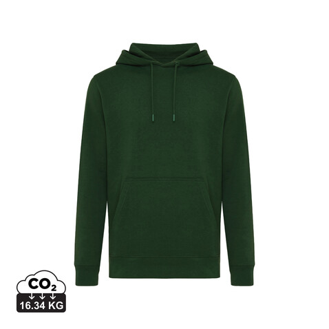 IQONIQ Rila Lightweight Hoodie aus recycelter Baumwolle forest green bedrucken, Art.-Nr. T9404.005.M