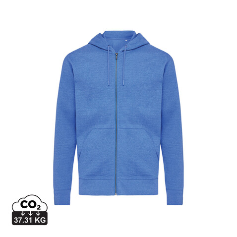 IQONIQ Abisko Zip-Kapuzenpullover aus recycelter Baumwolle heather blue bedrucken, Art.-Nr. T9600.024.XXL IQONIQ Abisko Zip-Kapuzenpullover aus recycelter Baumwolle heather blue bedrucken, Art.-Nr. T9600.024.XXL