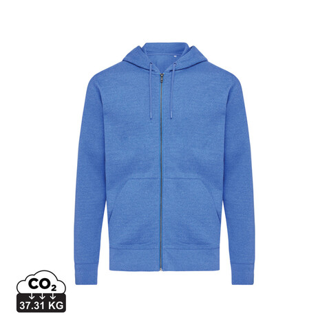 IQONIQ Abisko Zip-Kapuzenpullover aus recycelter Baumwolle heather blue bedrucken, Art.-Nr. T9600.024.L IQONIQ Abisko Zip-Kapuzenpullover aus recycelter Baumwolle heather blue bedrucken, Art.-Nr. T9600.024.L