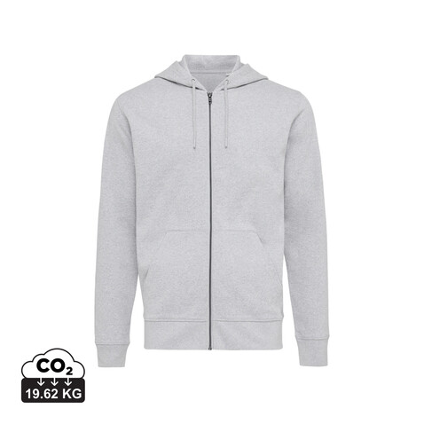 IQONIQ Abisko Zip-Kapuzenpullover aus recycelter Baumwolle heather grey bedrucken, Art.-Nr. T9600.013.L IQONIQ Abisko Zip-Kapuzenpullover aus recycelter Baumwolle heather grey bedrucken, Art.-Nr. T9600.013.L