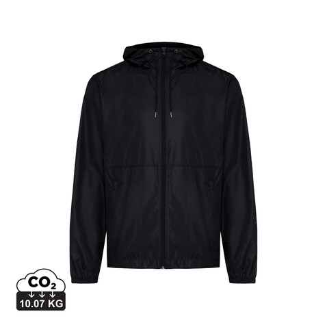 IQONIQ Logan Lightweight Jacke aus recyceltem Polyester schwarz bedrucken, Art.-Nr. T9701.001.5XL