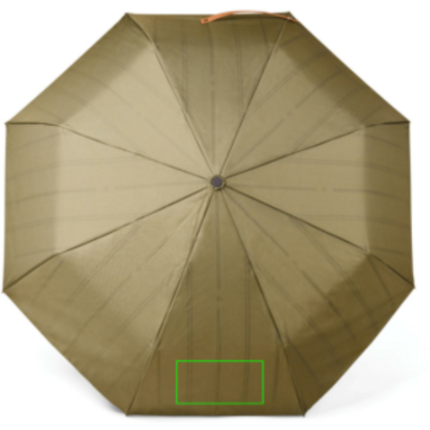VINGA Bosler AWARE™ 21" faltbarer Schirm aus recyceltem PET grün bedrucken, Art.-Nr. V850017 VINGA Bosler AWARE™ 21" faltbarer Schirm aus recyceltem PET grün bedrucken, Art.-Nr. V850017