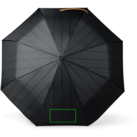 VINGA Bosler AWARE™ 21" faltbarer Schirm aus recyceltem PET schwarz bedrucken, Art.-Nr. V850011
