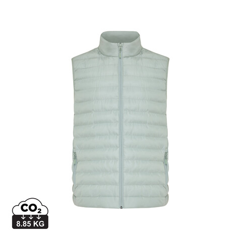 IQONIQ Meru Herren Bodywarmer aus recyceltem Polyester Iceberg green bedrucken, Art.-Nr. T1702.023.M