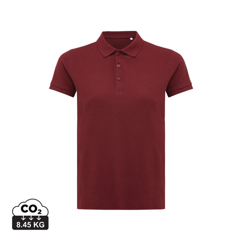 IQONIQ Yosemite Damen Piqué-Poloshirt aus rec. Baumwolle burgunderrot bedrucken, Art.-Nr. T4200.007.XXL