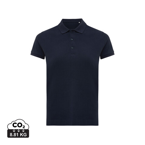 IQONIQ Yosemite Damen Piqué-Poloshirt aus rec. Baumwolle navy blau bedrucken, Art.-Nr. T4200.002.XS