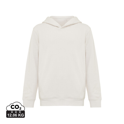 IQONIQ Yengo KidsHoodie mit Seitentaschen aus rec. Baumwolle ivory white bedrucken, Art.-Nr. T6404.040.78
