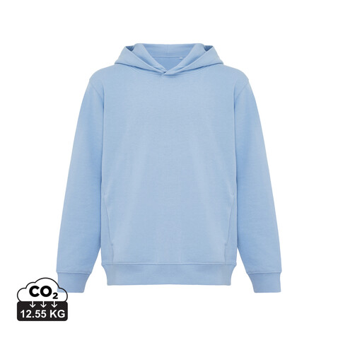 IQONIQ Yengo KidsHoodie mit Seitentaschen aus rec. Baumwolle sky blue bedrucken, Art.-Nr. T6404.022.910
