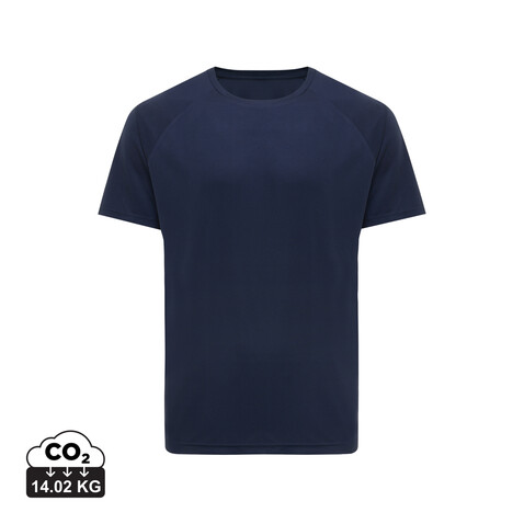 IQONIQ Tikal Sport Quick-Dry T-Shirt aus rec. Polyester navy blau bedrucken, Art.-Nr. T9102.002.XL