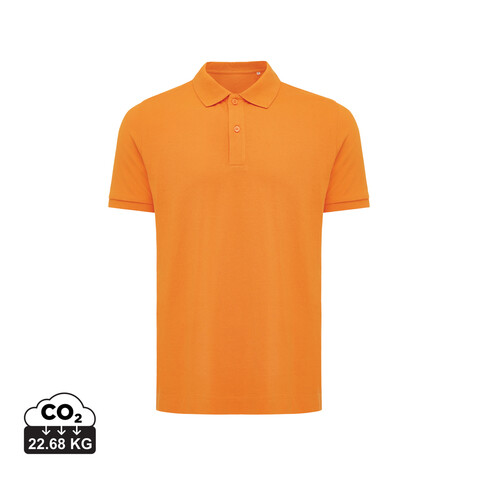 IQONIQ Yosemite Piqué-Poloshirt aus recycelter Baumwolle orange bedrucken, Art.-Nr. T9200.044.L