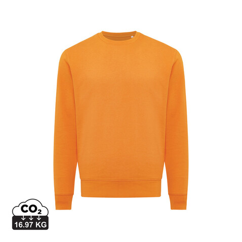 IQONIQ Etosha Lightweight Sweater aus recycelter Baumwolle orange bedrucken, Art.-Nr. T9303.044.S