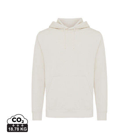 IQONIQ Rila Lightweight Hoodie aus recycelter Baumwolle ivory white bedrucken, Art.-Nr. T9404.040.XXS