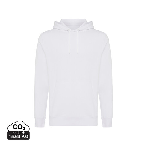 IQONIQ Rila Lightweight Hoodie aus recycelter Baumwolle recycled white bedrucken, Art.-Nr. T9404.004.XXS