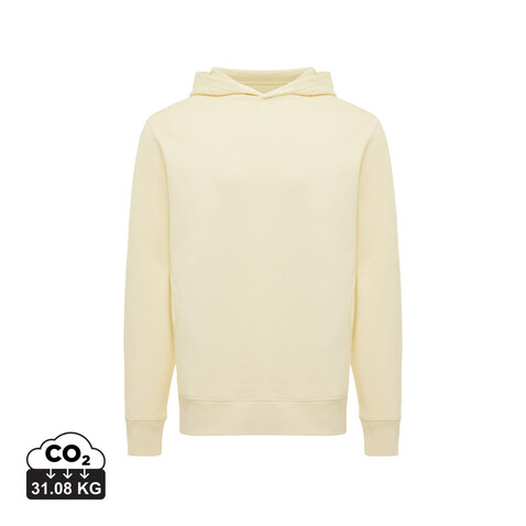 IQONIQ Yengo Hoodie mit Seitentaschen aus rec. Baumwolle cream yellow bedrucken, Art.-Nr. T9405.036.XS