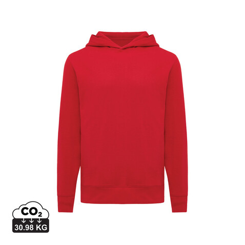 IQONIQ Yengo Hoodie mit Seitentaschen aus rec. Baumwolle rot bedrucken, Art.-Nr. T9405.029.XXXL