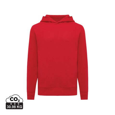 IQONIQ Yengo Hoodie mit Seitentaschen aus rec. Baumwolle rot bedrucken, Art.-Nr. T9405.029.XL