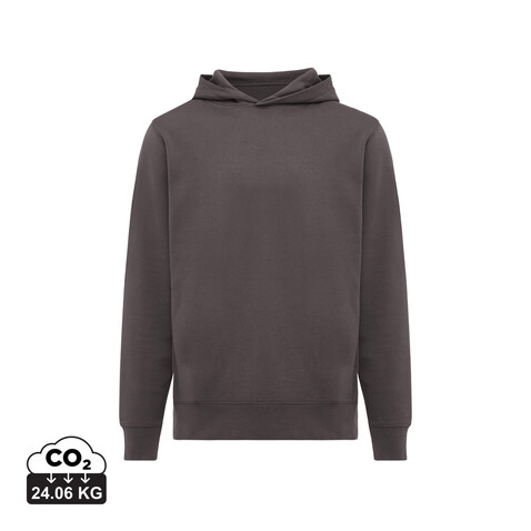 IQONIQ Yengo Hoodie mit Seitentaschen aus rec. Baumwolle anthrazit bedrucken, Art.-Nr. T9405.019.S