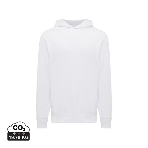 IQONIQ Yengo Hoodie mit Seitentaschen aus rec. Baumwolle recycled white bedrucken, Art.-Nr. T9405.004.L