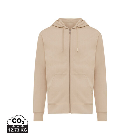 IQONIQ Abisko Zip-Kapuzenpullover aus recycelter Baumwolle desert bedrucken, Art.-Nr. T9600.006.L