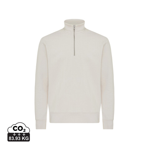 IQONIQ Elgon Quarter-Zip-Sweater aus rec. Baumwolle ivory white bedrucken, Art.-Nr. T9601.040.XS IQONIQ Elgon Quarter-Zip-Sweater aus rec. Baumwolle ivory white bedrucken, Art.-Nr. T9601.040.XS