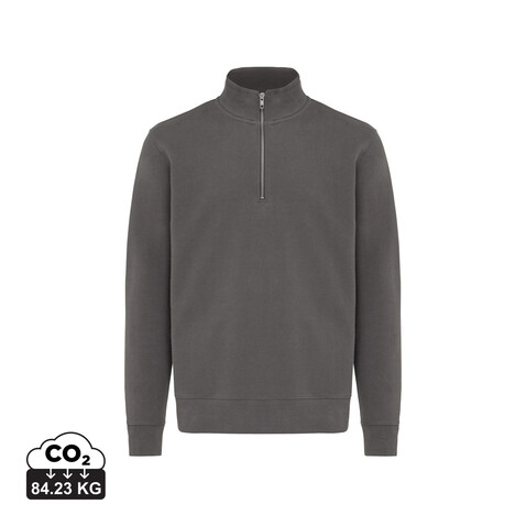 IQONIQ Elgon Quarter-Zip-Sweater aus rec. Baumwolle anthrazit bedrucken, Art.-Nr. T9601.019.XXXL IQONIQ Elgon Quarter-Zip-Sweater aus rec. Baumwolle anthrazit bedrucken, Art.-Nr. T9601.019.XXXL