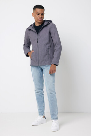 IQONIQ Makalu Herren Softshelljacke aus recyceltem Polyester vulcano heather grey bedrucken, Art.-Nr. T1700.028.S IQONIQ Makalu Herren Softshelljacke aus recyceltem Polyester vulcano heather grey bedrucken, Art.-Nr. T1700.028.S