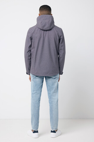 IQONIQ Makalu Herren Softshelljacke aus recyceltem Polyester vulcano heather grey bedrucken, Art.-Nr. T1700.028.S IQONIQ Makalu Herren Softshelljacke aus recyceltem Polyester vulcano heather grey bedrucken, Art.-Nr. T1700.028.S