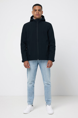IQONIQ Makalu Herren Softshelljacke aus recyceltem Polyester schwarz bedrucken, Art.-Nr. T1700.001.4XL