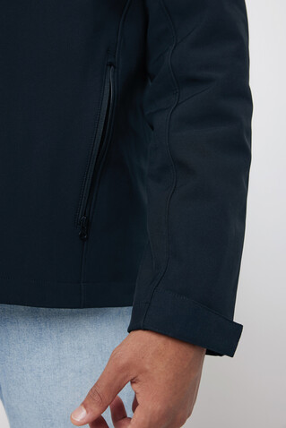 IQONIQ Makalu Herren Softshelljacke aus recyceltem Polyester schwarz bedrucken, Art.-Nr. T1700.001.4XL