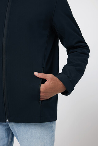 IQONIQ Makalu Herren Softshelljacke aus recyceltem Polyester schwarz bedrucken, Art.-Nr. T1700.001.4XL