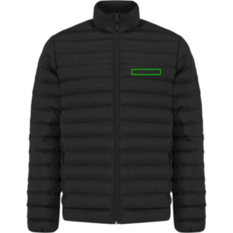 IQONIQ Maiko Herren Steppjacke aus recyceltem Polyester schwarz bedrucken, Art.-Nr. T1703.001.XXXL