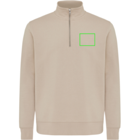 IQONIQ Elgon Quarter-Zip-Sweater aus rec. Baumwolle desert bedrucken, Art.-Nr. T9601.006.XL IQONIQ Elgon Quarter-Zip-Sweater aus rec. Baumwolle desert bedrucken, Art.-Nr. T9601.006.XL