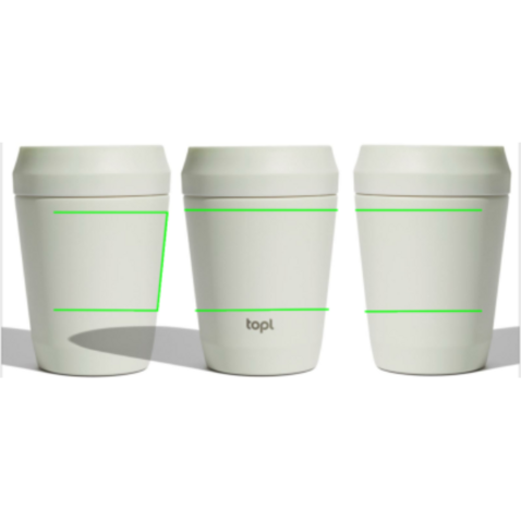 Topl-Trinkbecher aus rec. Stahl mit 360-Grad-Deckel 236ml weiß bedrucken, Art.-Nr. RBTGS8SA Topl-Trinkbecher aus rec. Stahl mit 360-Grad-Deckel 236ml weiß bedrucken, Art.-Nr. RBTGS8SA