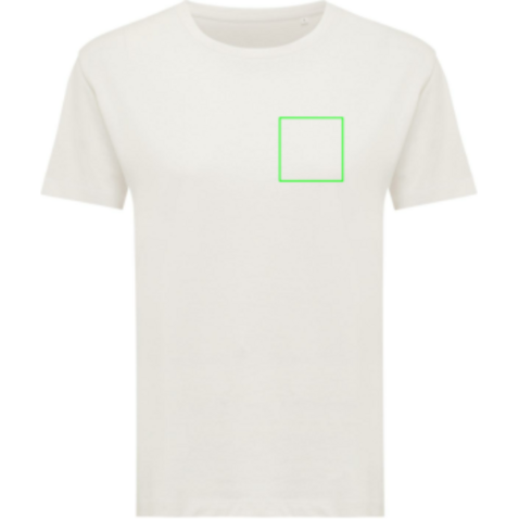 IQONIQ Yala Damen T-Shirt aus recycelter Baumwolle ivory white bedrucken, Art.-Nr. T4100.040.XXL