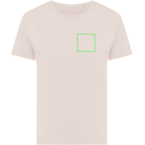 IQONIQ Yala Damen T-Shirt aus recycelter Baumwolle cloud pink bedrucken, Art.-Nr. T4100.039.L