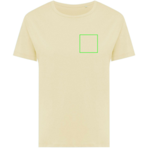 IQONIQ Yala Damen T-Shirt aus recycelter Baumwolle cream yellow bedrucken, Art.-Nr. T4100.036.S IQONIQ Yala Damen T-Shirt aus recycelter Baumwolle cream yellow bedrucken, Art.-Nr. T4100.036.S