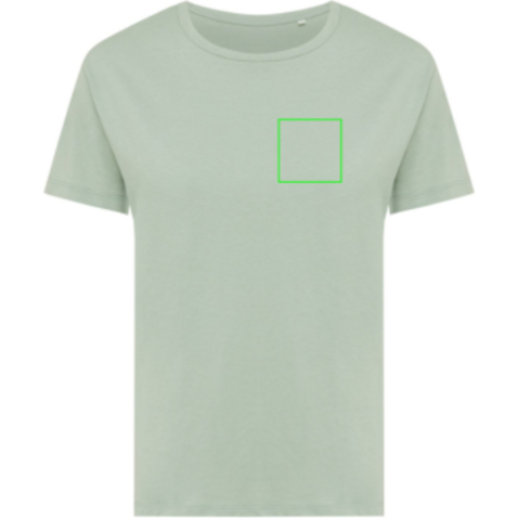 IQONIQ Yala Damen T-Shirt aus recycelter Baumwolle Iceberg green bedrucken, Art.-Nr. T4100.023.XXL