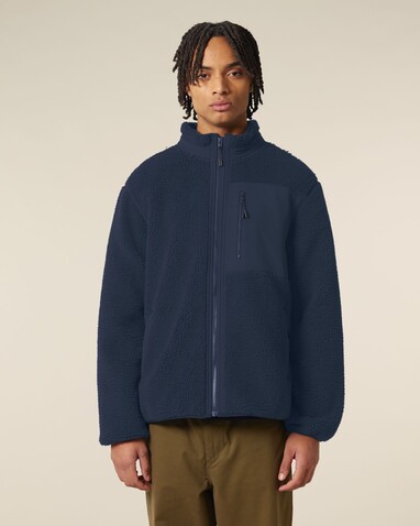 Brooker - Die Relaxed Unisex-Sherpajacke - French Navy - XS bedrucken, Art.-Nr. STJU248C727XS Brooker - Die Relaxed Unisex-Sherpajacke - French Navy - XS bedrucken, Art.-Nr. STJU248C727XS
