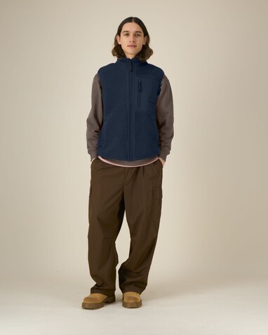 Liner - Die Unisex-Sherpaweste - French Navy - M bedrucken, Art.-Nr. STJU249C7271M