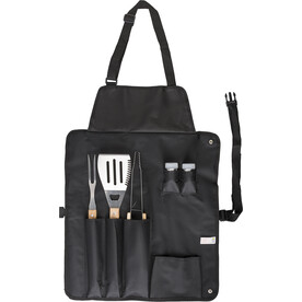 Grillset Hugo | Edelstahl | Schürze – Schwarz bedrucken, Art.-Nr. 001999999_2631