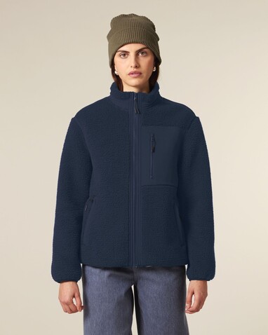Brooker - Die Relaxed Unisex-Sherpajacke - French Navy - XXL bedrucken, Art.-Nr. STJU248C7272X Brooker - Die Relaxed Unisex-Sherpajacke - French Navy - XXL bedrucken, Art.-Nr. STJU248C7272X